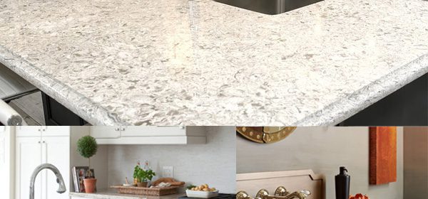 Whole Crushed Glass Chips In, Crushed Glass Quartz Countertops