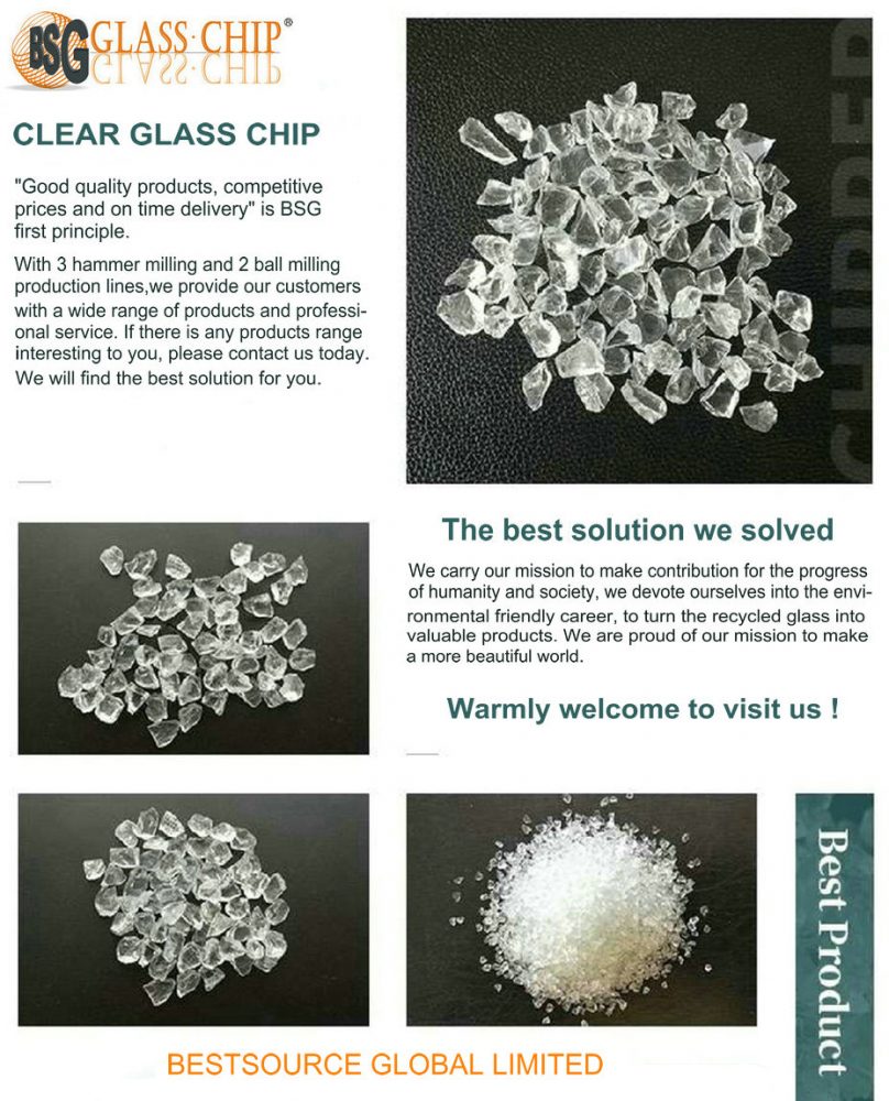 Clear 100g Crushed Glass Chippings for crafts or pot toppings