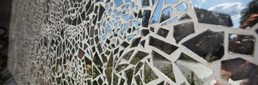 Crushed Mirror Glass in Mosaic Designs