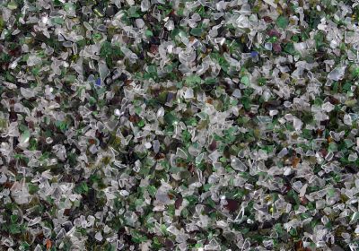 Art of recycling crushed glass chips