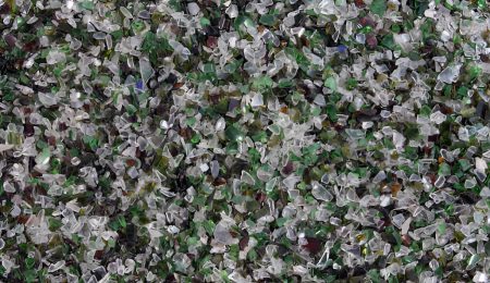 Art of recycling crushed glass chips