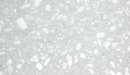 Crystal clear terrazzo glass