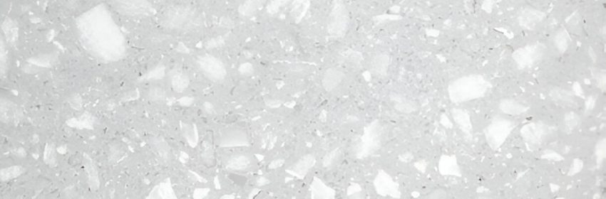 Crystal clear terrazzo glass