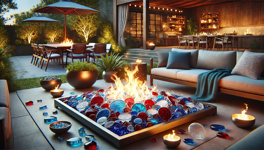 Fire Glass Size and Color Options
