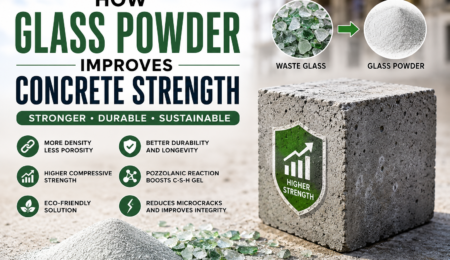 How Glass Powder Improves Concrete Strength