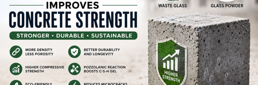 How Glass Powder Improves Concrete Strength