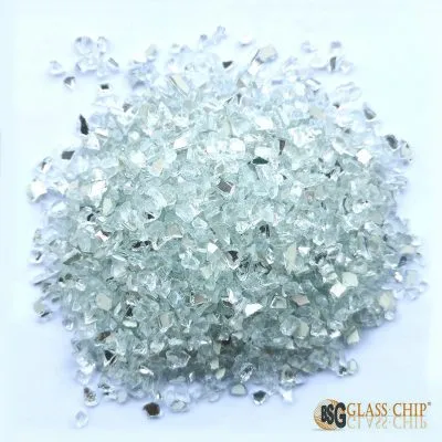 3 White Backside Crushed Mirror Chip