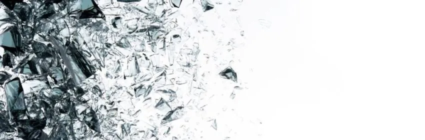 crushed clear glass chips landscape