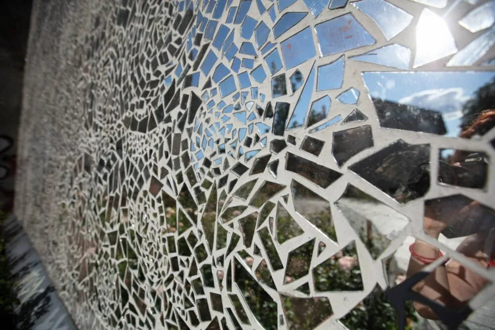 Crushed Mirror Glass in Mosaic Designs