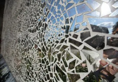 Crushed Mirror Glass in Mosaic Designs