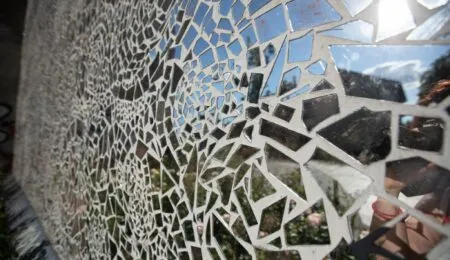Crushed Mirror Glass in Mosaic Designs