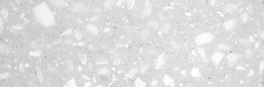 Crystal clear terrazzo glass