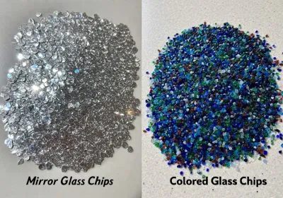 Mirror Glass Chips vs Colored Glass Chips
